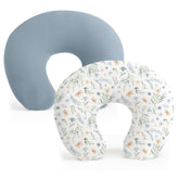 Konssy nursing pillow cover in soft-touch Blue Grass for gentle feeding