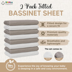 KoolerThings 100% organic jersey cotton sheets keep baby cool and comfortable.
