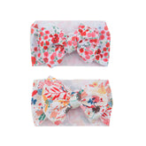 Koolgil baby bowknot headband with flower print for adorable photos.