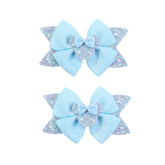 Koolgil mouse ears sequins bows sky blue clip add sparkle to daily outfits and photos