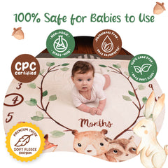 KooKooBaby 47-inch square blanket provides ample space for growing babies.