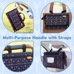 Kopi Baby changing pad with wipes pocket for quick access.