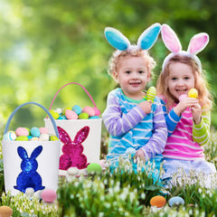 KOUQIYA lightweight 120g basket with a carry handle for easy egg hunts