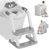 Koyosnier potty seat with step-stool aids safe, independent toilet use for toddlers.