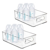 KPPTYTY baby bottle organizer with durable plastic keeps bottles neatly on the counter.