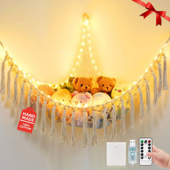 Krislait stuffed animal hammock in 55-inch size offering tidy toy storage