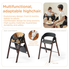 KUB high chair removable tray for easy cleaning during meals
