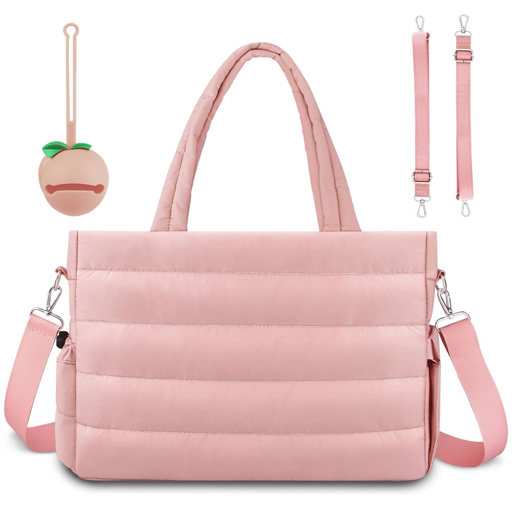 KUBYA diaper bag tote with large-capacity pocket for diapers and outfits