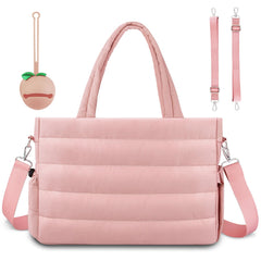 KUBYA diaper bag tote with large-capacity pocket for diapers and outfits
