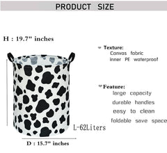 KUNRO cow-print fabric close-up highlighting linen-cotton blend