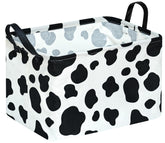 KUNRO rectangle storage basket in cow pattern for stylish organization