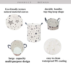 KUNRO round basket with handles enables easy carrying