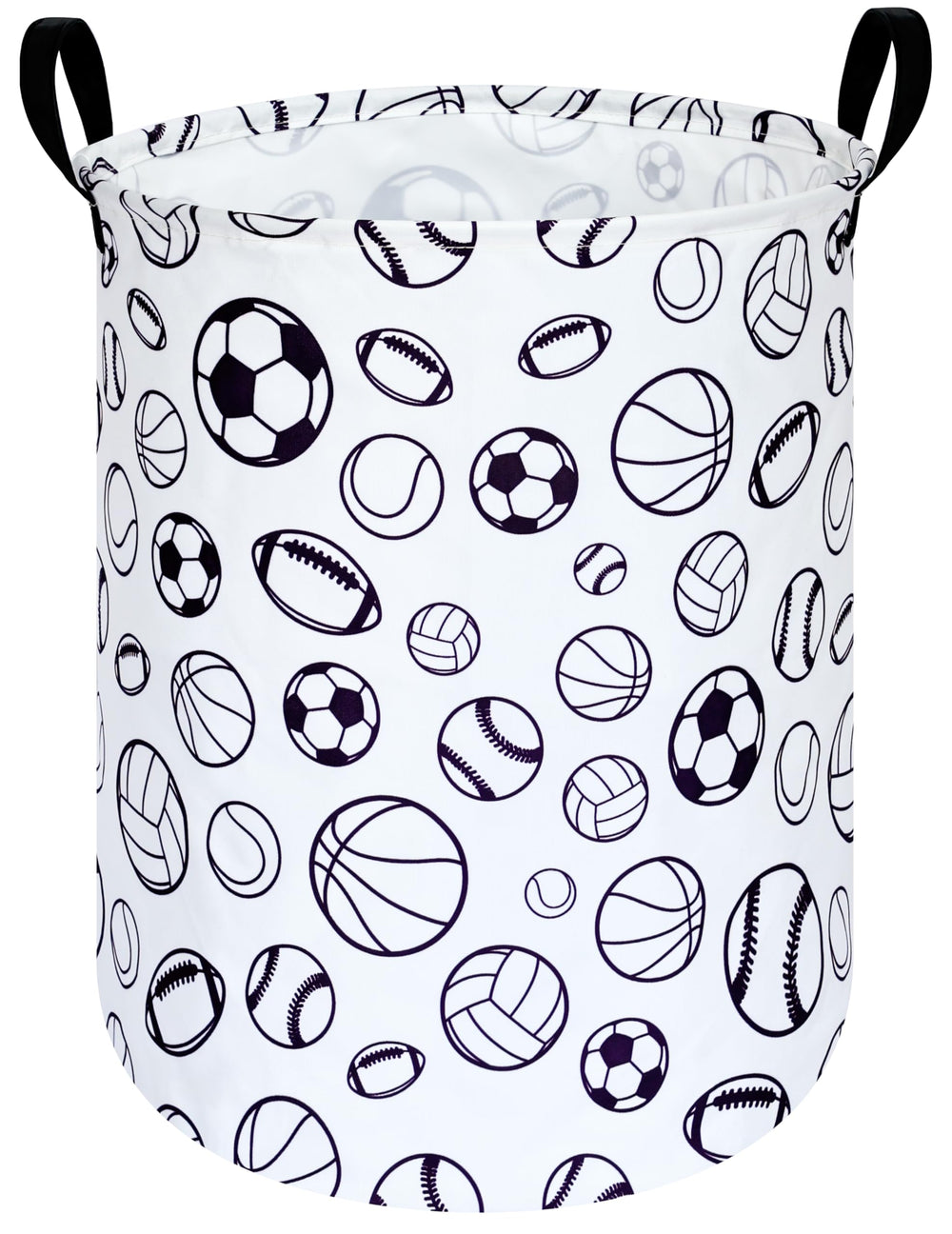 KUNRO round laundry basket with collapsible design for easy storage and transport.
