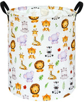 KUNRO Round Tiger Animals laundry basket for easy clothes storage