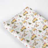 KuphiL10C watercolor Christmas transport truck changing pad cover adds festive style.