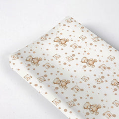 KuphiL10C cartoon forest bears pattern changing pad cover, playful design for baby diaper changes.