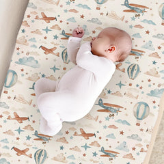 KuphiL10C modern unisex print enhances nursery decor on changing pad cover