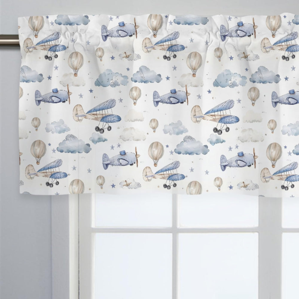 KuphiL10C valance featuring plane balloon design adds playful charm and soft light diffusion.