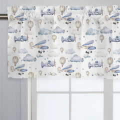 KuphiL10C valance featuring plane balloon design adds playful charm and soft light diffusion.
