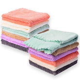 Kyapoo baby washcloths in soft coral fleece offering gentle cleansing for newborns