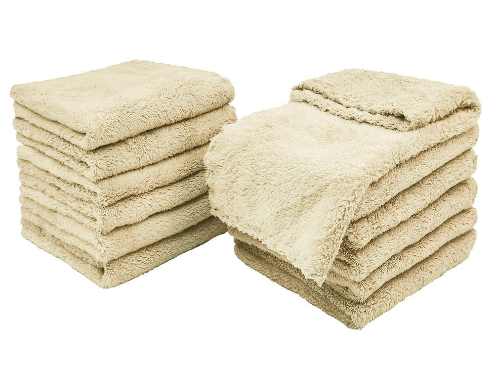 Kyapoo baby washcloths in coral fleece feel ultra soft and gentle on delicate skin.