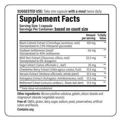 Hands pouring Kyolic Estro-Logic capsules for a simple routine.