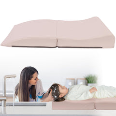 KYRGEU hair-washing-station at a sink; portable and kid-friendly.