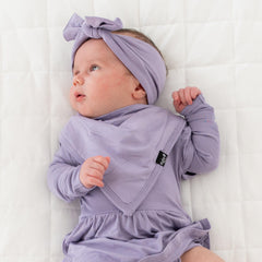 KYTE BABY rayon bamboo bow on baby outfit showing breathable fabric and style