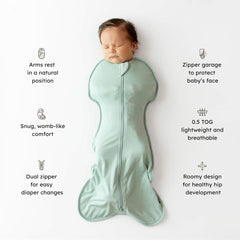 KYTE BABY swaddle bag Sage with dual zippers enables effortless diaper changes