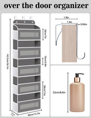 KYEVIS door-hanging organizer with mesh pockets for quick access.