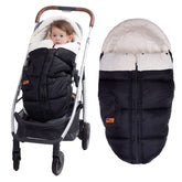 KZ Dotnz Winter Footmuff with removable front panel keeps baby cozy and adaptable.