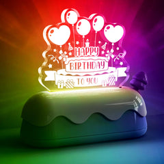 L LOHAS LED cake-shaped night light adds cozy ambience to a kid's room.