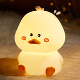 L LOHAS LED cute duck night light on table with soft ambient glow