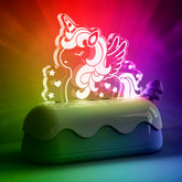 L LOHAS LED cute toaster night light horse, front view with soft bedtime glow.