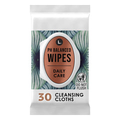 L. pH Balanced Wipes fragrance-free wipe pack for daily intimate care.