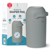 L.A. Baby Magic Diaper Pail front view showing compact design and easy access
