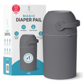 L.A. Baby Magic Diaper Pail with odor-blocking technology keeps nursery fresh.