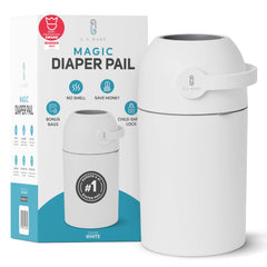 L.A. Baby Magic Diaper Pail unit with odor-free system.