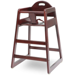 L.A. Baby wooden high chair with durable solid wood for busy homes