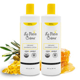 La Petite Creme diaper lotion duo bottle 20 oz offers gentle, organic care for newborn skin.
