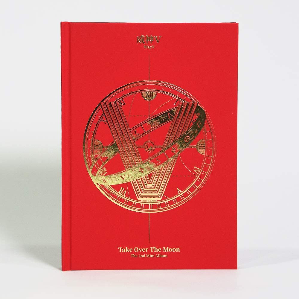 Label V WAYV Take Over The Moon album cover with a sleek moon-themed design for fans.