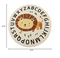 Lacomfy Kids ABC Rug with round alphabet pattern supports early recognition