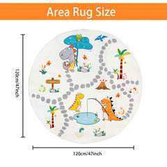 Lacomfy round play mat with friendly dinosaurs to spark curiosity.