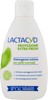 Lactacyd intimate wash fresh 200ml bottle on bathroom shelf for daily gentle freshness.
