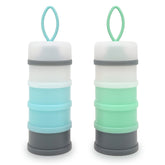 LADISO baby formula dispenser with 4-layer stackable compartments for precise portions on the go.