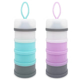 LADISO Baby Formula Dispenser with top nozzle for mess-free pouring on the go.