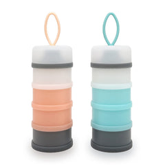 LADISO baby formula dispenser top view showing four compartments for on-the-go feeding