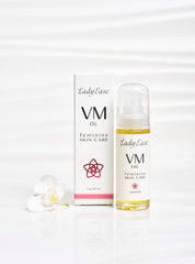 Lady Ease Organic Vaginal Oil bottle with dropper for on-the-go moisture.