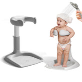 Laigoldana baby shower stand with anti-slip base provides secure stability during bath time.