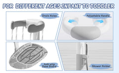 Laigoldana shower holder keeps water flow hands-free during bath.